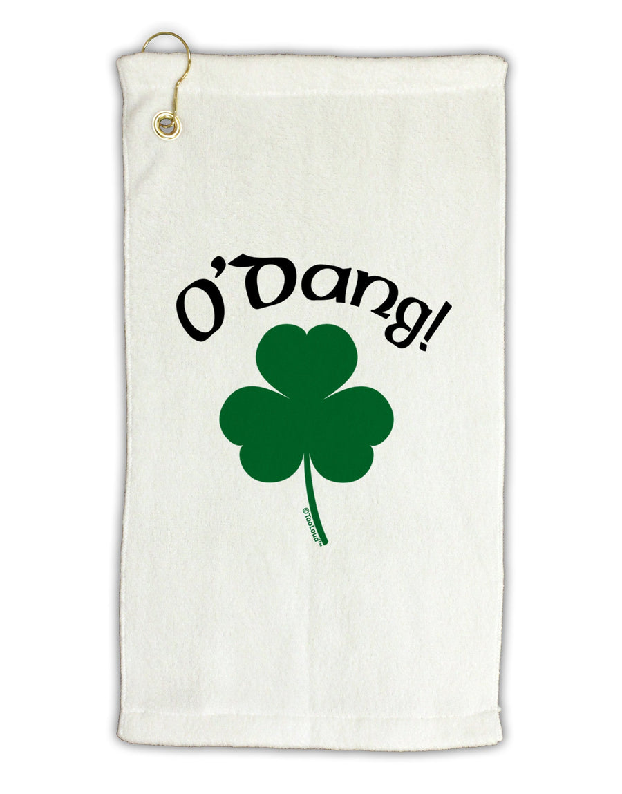 O'Dang - St Patrick's Day Micro Terry Gromet Golf Towel 16 x 25 inch-Golf Towel-TooLoud-White-Davson Sales