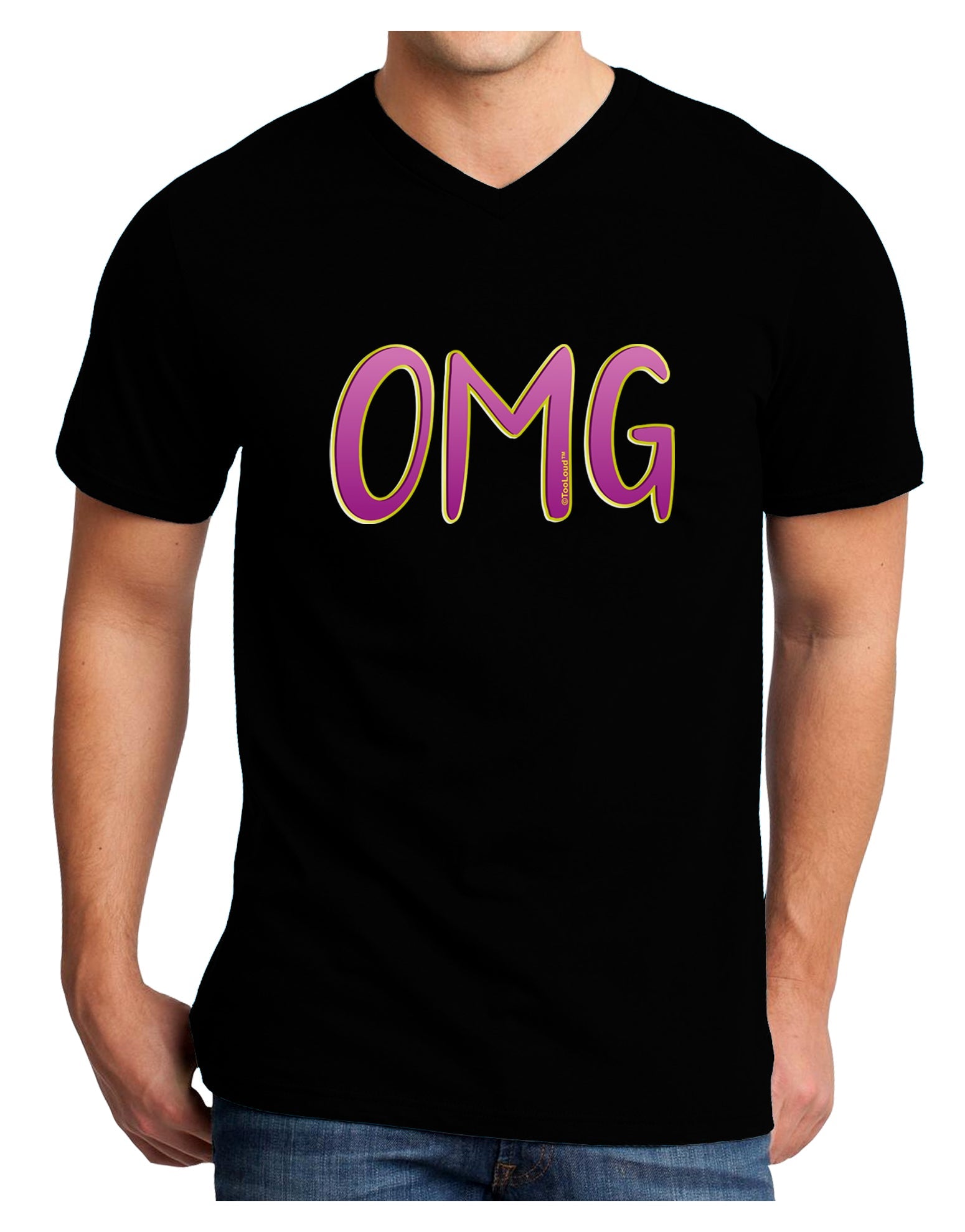 OMG Adult Dark V-Neck T-Shirt by TooLoud-Mens V-Neck T-Shirt-TooLoud-Black-Small-Davson Sales