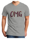 OMG Adult V-Neck T-shirt by TooLoud-Mens V-Neck T-Shirt-TooLoud-HeatherGray-Small-Davson Sales