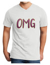 OMG Adult V-Neck T-shirt by TooLoud-Mens V-Neck T-Shirt-TooLoud-White-Small-Davson Sales