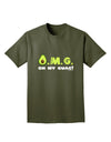 OMG - Oh My Guac - Guacamole Design Adult Dark T-Shirt by TooLoud-Mens T-Shirt-TooLoud-Military-Green-Small-Davson Sales