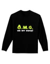 OMG - Oh My Guac - Guacamole Design Adult Long Sleeve Dark T-Shirt by TooLoud-TooLoud-Black-Small-Davson Sales