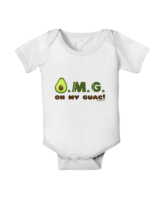 OMG - Oh My Guac - Guacamole Design Baby Romper Bodysuit by TooLoud-Baby Romper-TooLoud-White-06-Months-Davson Sales