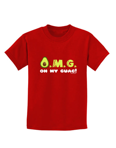 OMG - Oh My Guac - Guacamole Design Childrens Dark T-Shirt by TooLoud-Childrens T-Shirt-TooLoud-Red-X-Small-Davson Sales