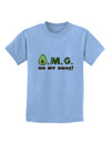 OMG - Oh My Guac - Guacamole Design Childrens T-Shirt by TooLoud-Childrens T-Shirt-TooLoud-Light-Blue-X-Small-Davson Sales