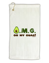 OMG - Oh My Guac - Guacamole Design Micro Terry Gromet Golf Towel 16 x 25 inch by TooLoud-Golf Towel-TooLoud-White-Davson Sales