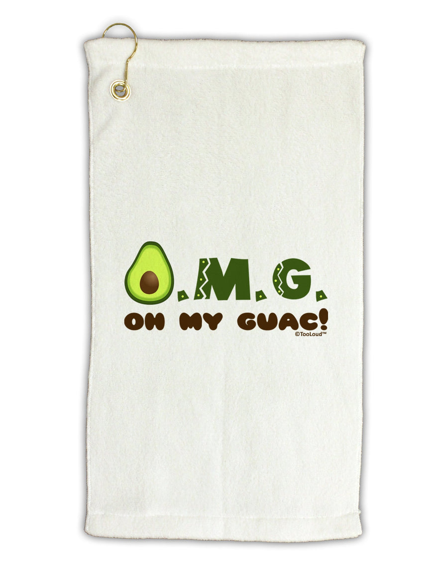 OMG - Oh My Guac - Guacamole Design Micro Terry Gromet Golf Towel 16 x 25 inch by TooLoud-Golf Towel-TooLoud-White-Davson Sales