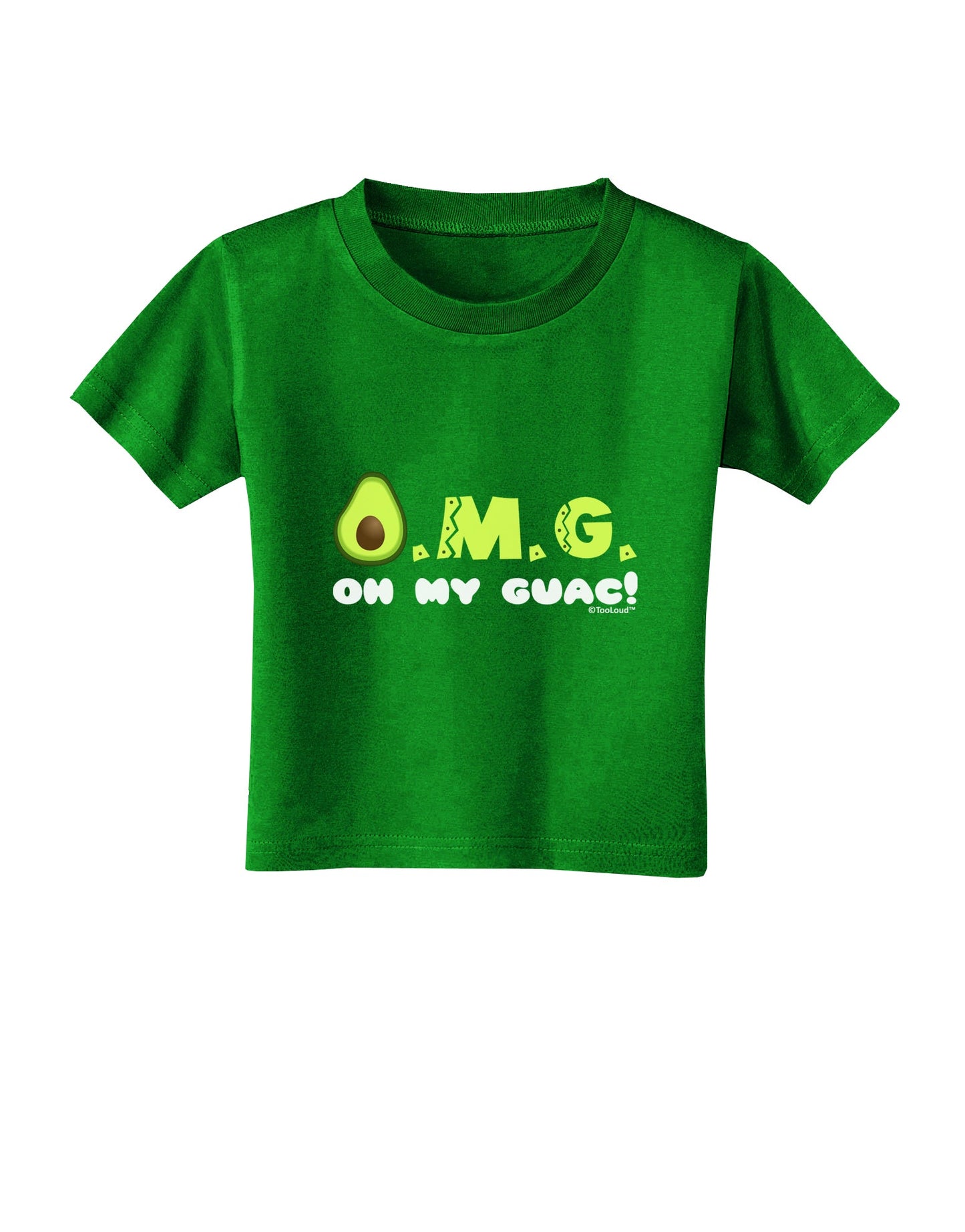 OMG - Oh My Guac - Guacamole Design Toddler T-Shirt Dark by TooLoud-Toddler T-Shirt-TooLoud-Clover-Green-2T-Davson Sales