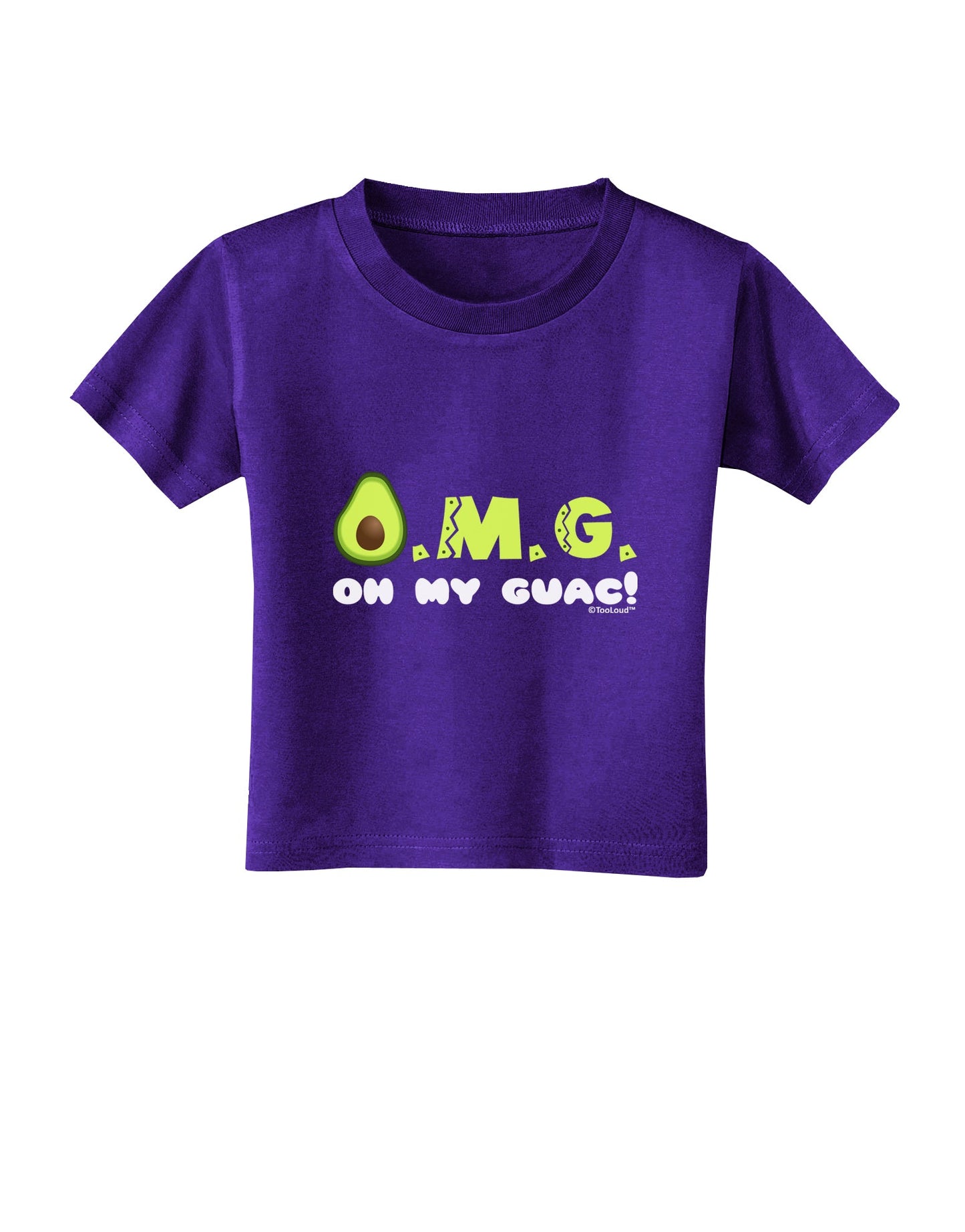 OMG - Oh My Guac - Guacamole Design Toddler T-Shirt Dark by TooLoud-Toddler T-Shirt-TooLoud-Purple-2T-Davson Sales