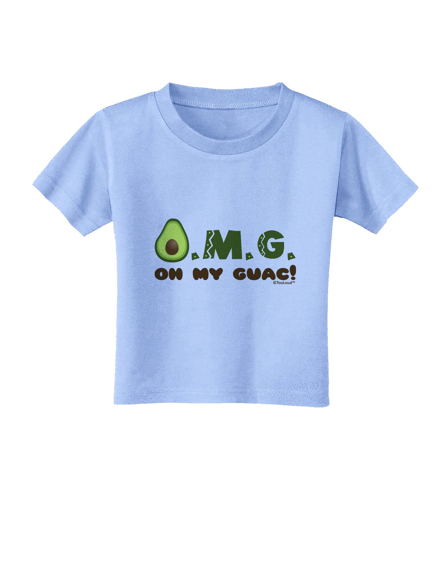 OMG - Oh My Guac - Guacamole Design Toddler T-Shirt by TooLoud-Toddler T-Shirt-TooLoud-Aquatic-Blue-2T-Davson Sales