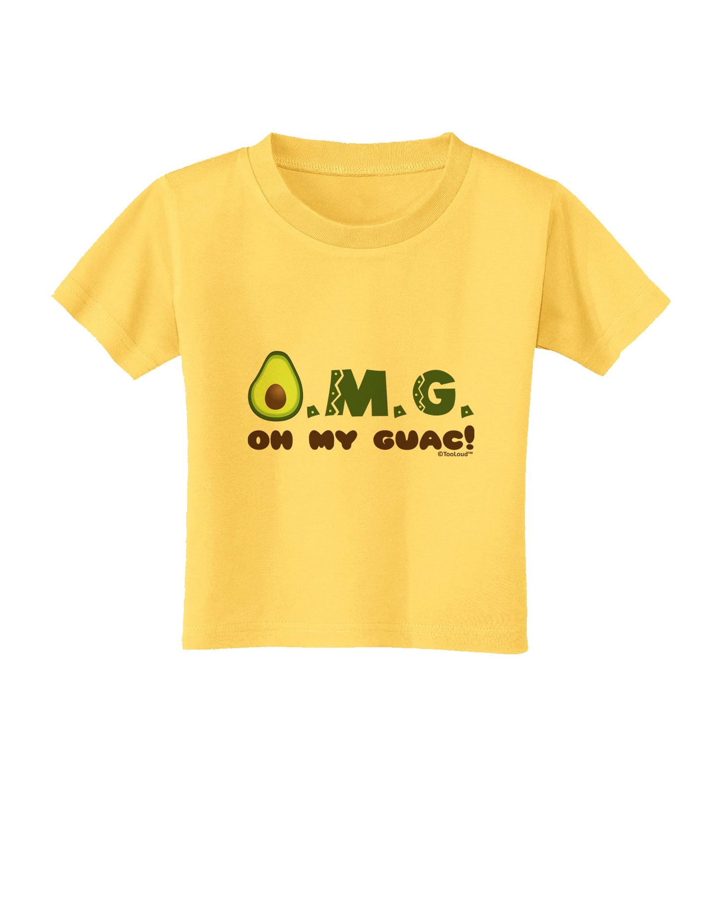 OMG - Oh My Guac - Guacamole Design Toddler T-Shirt by TooLoud-Toddler T-Shirt-TooLoud-Yellow-2T-Davson Sales