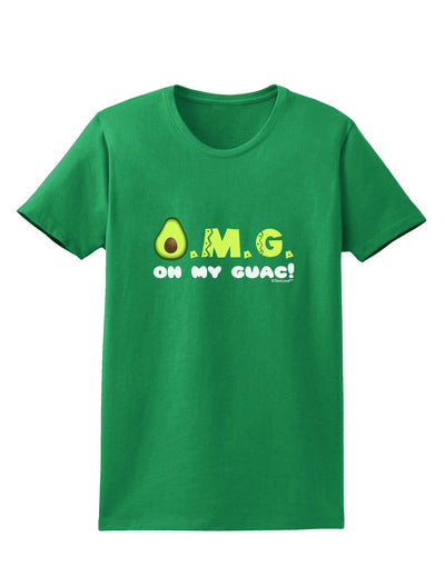 OMG - Oh My Guac - Guacamole Design Womens Dark T-Shirt by TooLoud-Womens T-Shirt-TooLoud-Kelly-Green-X-Small-Davson Sales