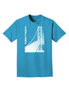 Oakland Text Bay Bridge Adult Dark T-Shirt-Mens T-Shirt-TooLoud-Turquoise-Small-Davson Sales