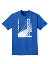 Oakland Text Bay Bridge Adult Dark T-Shirt-Mens T-Shirt-TooLoud-Royal-Blue-Small-Davson Sales