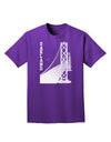 Oakland Text Bay Bridge Adult Dark T-Shirt-Mens T-Shirt-TooLoud-Purple-Small-Davson Sales