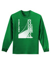 Oakland Text Bay Bridge Adult Long Sleeve Dark T-Shirt-TooLoud-Kelly-Green-Small-Davson Sales