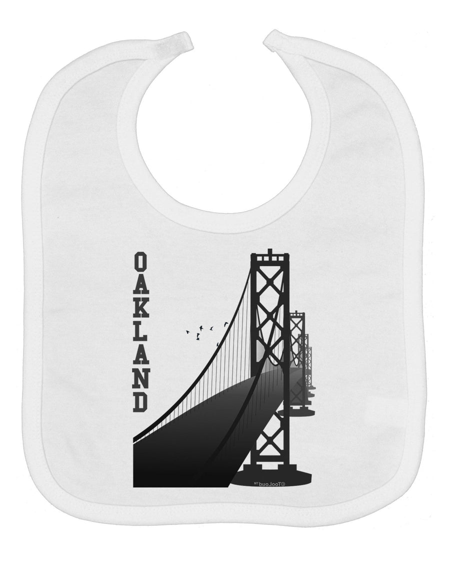 Oakland Text Bay Bridge Baby Bib