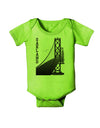 Oakland Text Bay Bridge Baby Romper Bodysuit-Baby Romper-TooLoud-Lime-06-Months-Davson Sales