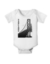 Oakland Text Bay Bridge Baby Romper Bodysuit-Baby Romper-TooLoud-White-06-Months-Davson Sales