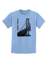 Oakland Text Bay Bridge Childrens T-Shirt-Childrens T-Shirt-TooLoud-Light-Blue-X-Small-Davson Sales