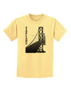 Oakland Text Bay Bridge Childrens T-Shirt-Childrens T-Shirt-TooLoud-Daffodil-Yellow-X-Small-Davson Sales