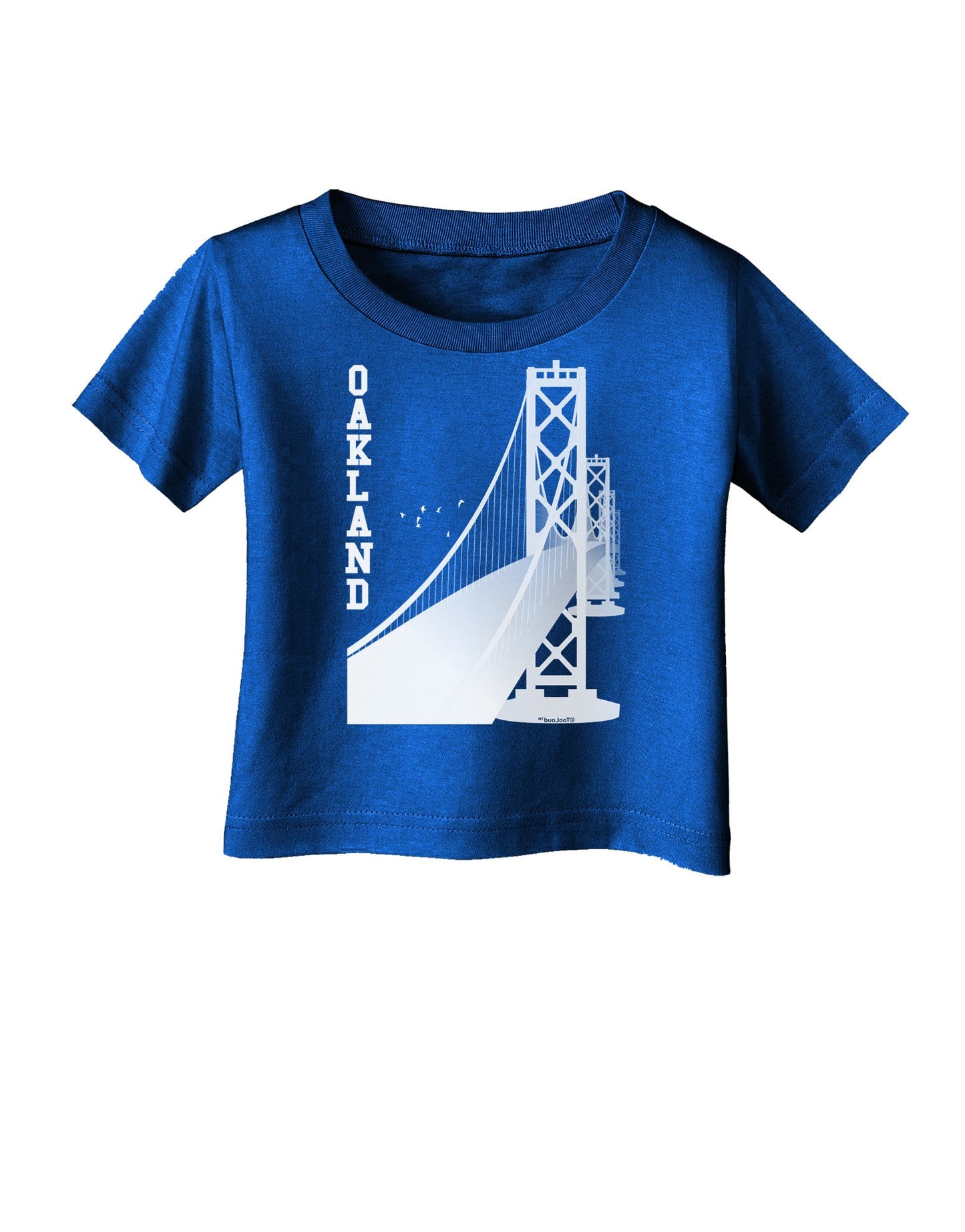 Oakland Text Bay Bridge Infant T-Shirt Dark-Infant T-Shirt-TooLoud-Royal-Blue-06-Months-Davson Sales