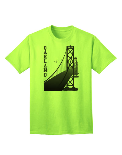 Oakland Text Bay Bridge - Premium Adult T-Shirt Collection-Mens T-shirts-TooLoud-Neon-Green-Small-Davson Sales