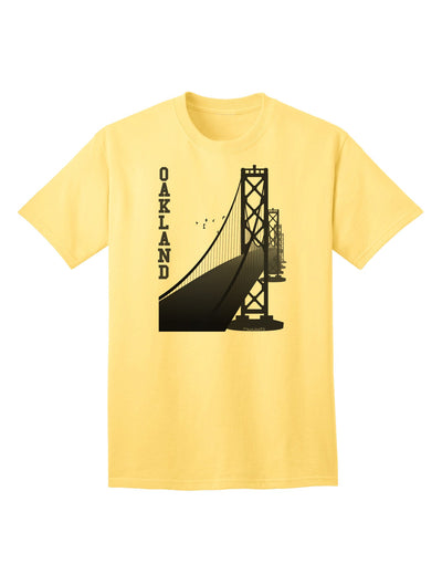 Oakland Text Bay Bridge - Premium Adult T-Shirt Collection-Mens T-shirts-TooLoud-Yellow-Small-Davson Sales