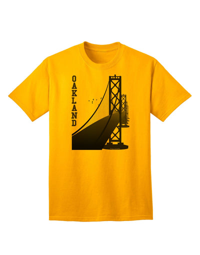 Oakland Text Bay Bridge - Premium Adult T-Shirt Collection-Mens T-shirts-TooLoud-Gold-Small-Davson Sales