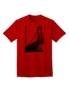 Oakland Text Bay Bridge - Premium Adult T-Shirt Collection-Mens T-shirts-TooLoud-Red-Small-Davson Sales