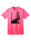 Oakland Text Bay Bridge - Premium Adult T-Shirt Collection-Mens T-shirts-TooLoud-Neon-Pink-Small-Davson Sales