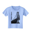 Oakland Text Bay Bridge Toddler T-Shirt-Toddler T-Shirt-TooLoud-Aquatic-Blue-2T-Davson Sales