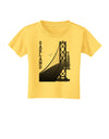 Oakland Text Bay Bridge Toddler T-Shirt-Toddler T-Shirt-TooLoud-Yellow-2T-Davson Sales