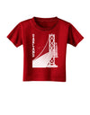 Oakland Text Bay Bridge Toddler T-Shirt Dark-Toddler T-Shirt-TooLoud-Red-2T-Davson Sales