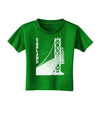 Oakland Text Bay Bridge Toddler T-Shirt Dark-Toddler T-Shirt-TooLoud-Clover-Green-2T-Davson Sales