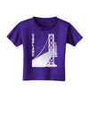 Oakland Text Bay Bridge Toddler T-Shirt Dark-Toddler T-Shirt-TooLoud-Purple-2T-Davson Sales