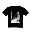 Oakland Text Bay Bridge Toddler T-Shirt Dark-Toddler T-Shirt-TooLoud-Black-2T-Davson Sales