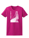 Oakland Text Bay Bridge Womens Dark T-Shirt-TooLoud-Hot-Pink-Small-Davson Sales