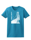 Oakland Text Bay Bridge Womens Dark T-Shirt-TooLoud-Turquoise-X-Small-Davson Sales