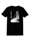 Oakland Text Bay Bridge Womens Dark T-Shirt-TooLoud-Black-X-Small-Davson Sales