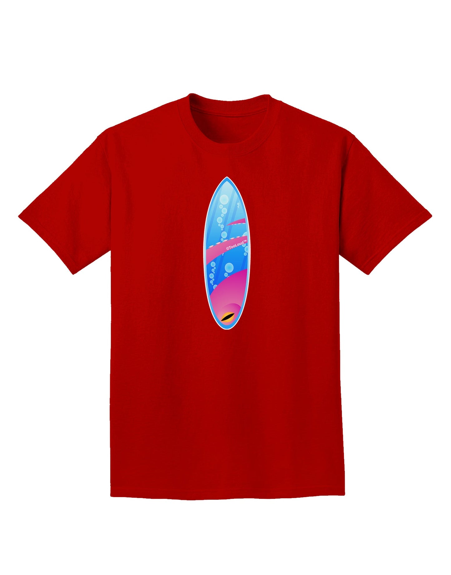 Octopus Surfboard Adult Dark T-Shirt by TooLoud-Mens T-Shirt-TooLoud-Red-Small-Davson Sales