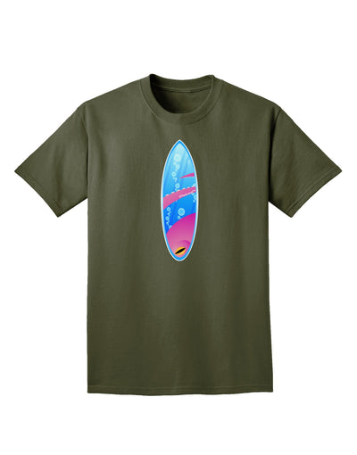 Octopus Surfboard Adult Dark T-Shirt by TooLoud-Mens T-Shirt-TooLoud-Military-Green-Small-Davson Sales