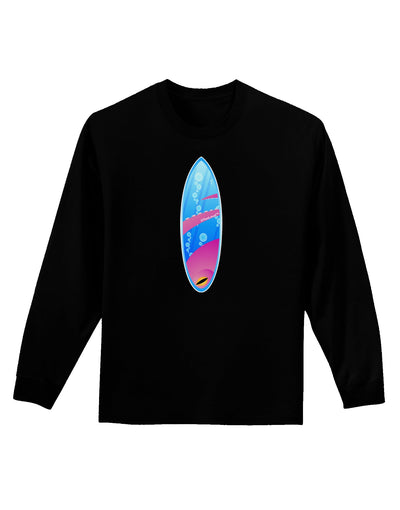 Octopus Surfboard Adult Long Sleeve Dark T-Shirt by TooLoud-TooLoud-Black-Small-Davson Sales