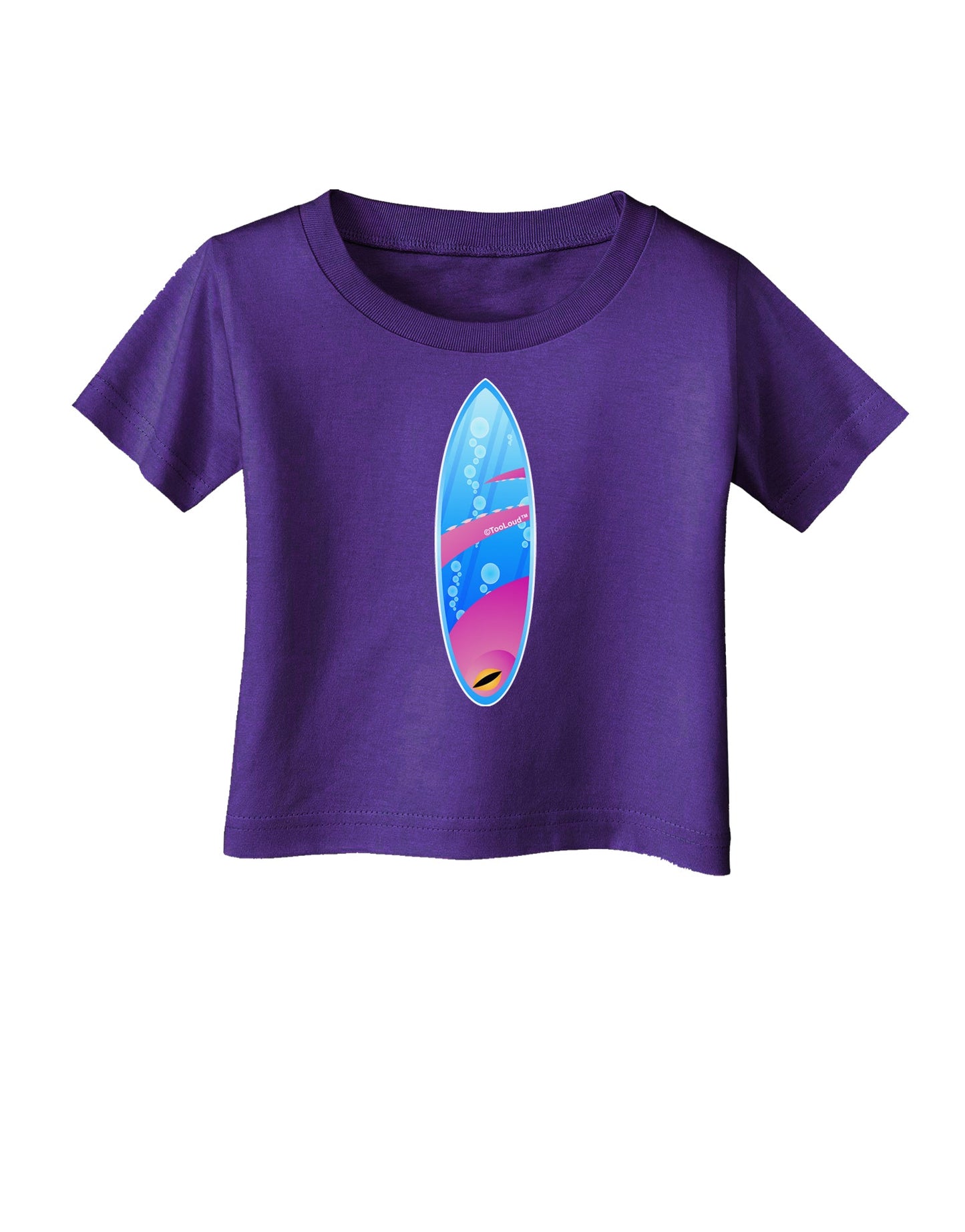 Octopus Surfboard Infant T-Shirt Dark by TooLoud-Infant T-Shirt-TooLoud-Purple-06-Months-Davson Sales