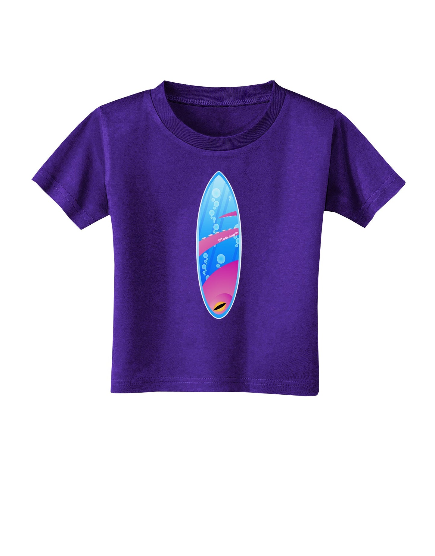 Octopus Surfboard Toddler T-Shirt Dark by TooLoud-Toddler T-Shirt-TooLoud-Purple-2T-Davson Sales