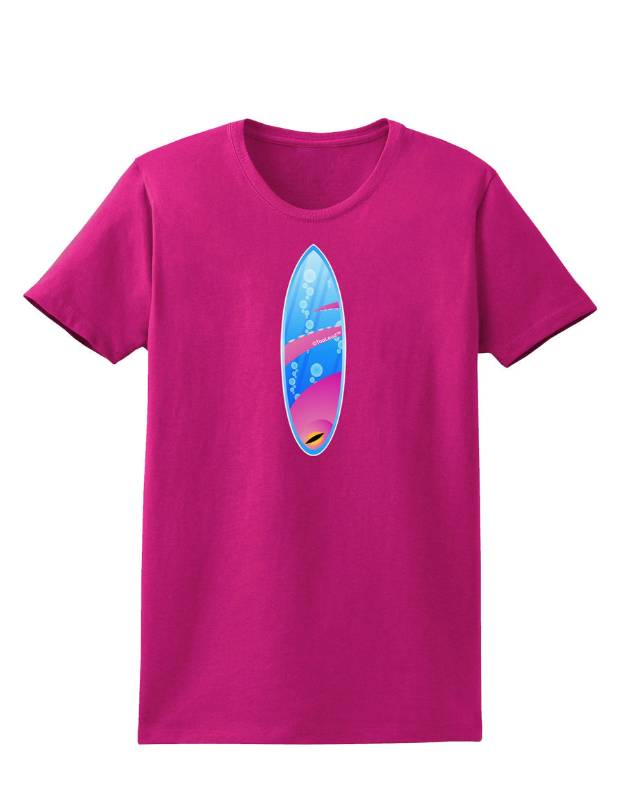 Octopus Surfboard Womens Dark T-Shirt by TooLoud-Womens T-Shirt-TooLoud-Black-X-Small-Davson Sales