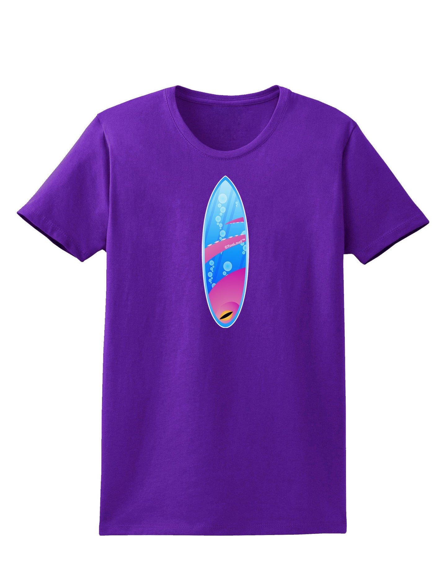 Octopus Surfboard Womens Dark T-Shirt by TooLoud-Womens T-Shirt-TooLoud-Purple-X-Small-Davson Sales
