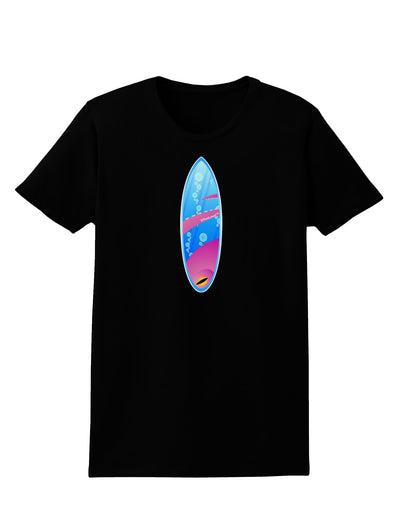 Octopus Surfboard Womens Dark T-Shirt by TooLoud-Womens T-Shirt-TooLoud-Black-X-Small-Davson Sales