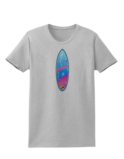 Octopus Surfboard Womens T-Shirt by TooLoud-Womens T-Shirt-TooLoud-AshGray-X-Small-Davson Sales