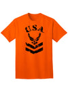 Official USA Military Air Force Stencil Logo Adult T-Shirt-Mens T-shirts-TooLoud-Orange-Small-Davson Sales